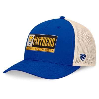 Pitt Panthers Top of the World Bennett Trucker Adjustable Hat - Royal/Natural